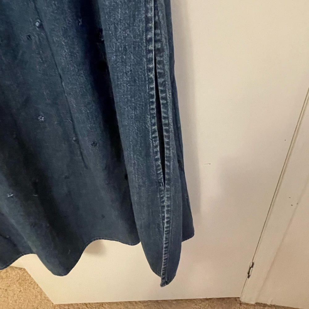 Vintage denim long dress, size 14, by Liz Claiborne - Picture 3 of 7